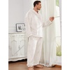 image:imageFlygo Mens Pajamas Set Winter Warm Coral Fleece Pajamas Fuzzy Pants Lounge Set Loose Plush SleepwearBeige