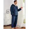 image:imageFlygo Mens Pajamas Set Winter Warm Coral Fleece Pajamas Fuzzy Pants Lounge Set Loose Plush SleepwearDarkblue