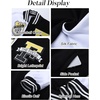 image:imageFlygo Womens Cropped Baseball Jacket Color Block Print Y2k Varsity Bomber Uniform StreetwearBlack