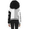 image:imageFlygo Womens Cropped Baseball Jacket Color Block Print Y2k Varsity Bomber Uniform StreetwearGrey