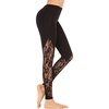 image:imageFlygo Womens Ankle Length Splicing Yoga Pants Workout Running Leggings XLarge Black