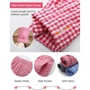 image:imageFlygo Girls Plaid Wide Leg Pants Gingham Elastic Waist Trousers Cute Print Bottoms with Slant PocketsRed 1314 Years