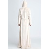 image:imageFlygo Mens Sherpa Lined Flannel Long Bathrobe Sleepwear with HoodieBeige
