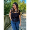 image:imageFlygo Hollow Out Floral Lace Vest Crop Top for Women 2026 Going Out Tops  Sleeveless Crochet Tops Cropped Summer Y2K Coverup Lightweight Breathable Seethrough Top Sexy Party VacationBlack