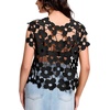 image:imageFlygo Hollow Out Floral Lace Vest Crop Top for Women 2026 Going Out Tops  Sleeveless Crochet Tops Cropped Summer Y2K Coverup Lightweight Breathable Seethrough Top Sexy Party VacationBlack