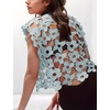 image:imageFlygo Hollow Out Floral Lace Vest Crop Top for Women 2026 Going Out Tops  Sleeveless Crochet Tops Cropped Summer Y2K Coverup Lightweight Breathable Seethrough Top Sexy Party VacationLight Green