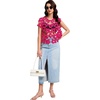 image:imageFlygo Hollow Out Floral Lace Vest Crop Top for Women 2026 Going Out Tops  Sleeveless Crochet Tops Cropped Summer Y2K Coverup Lightweight Breathable Seethrough Top Sexy Party VacationRose Red