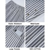 image:imageFlygo Women Casual Striped Barrel Pants Cotton Elastic Wide Leg Crop PantsBlack