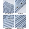 image:imageFlygo Women Casual Striped Barrel Pants Cotton Elastic Wide Leg Crop PantsDarkblue