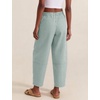 image:imageFlygo Women Casual Striped Barrel Pants Cotton Elastic Wide Leg Crop PantsGreen