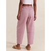 image:imageFlygo Women Casual Striped Barrel Pants Cotton Elastic Wide Leg Crop PantsRed