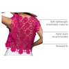 image:imageFlygo Hollow Out Floral Lace Top for women 2026 Summer Crop Going Out Tops  Sleeveless Crochet Tops Seethrough Top Cropped Y2K Cover up Lightweight Breathable Party Vacation Sexy Blouse TopRose Red