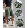 image:imageFlygo Mens 3 Pack Athletic Sweat Shorts Acid Washed Pants with Pockets  260Gsm Acid Washed Cotton Elastic Drawstring Waist Multi Pockets Retro Design 3Pack For Sports And Casual WearBlackdarkgreyarmygreen
