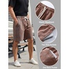 image:imageFlygo Mens 3 Pack Athletic Sweat Shorts Acid Washed Pants with Pockets  260Gsm Acid Washed Cotton Elastic Drawstring Waist Multi Pockets Retro Design 3Pack For Sports And Casual WearBlackdarkgreycoffee