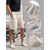 image:imageFlygo Mens 3 Pack Athletic Sweat Shorts Acid Washed Pants with Pockets  260Gsm Acid Washed Cotton Elastic Drawstring Waist Multi Pockets Retro Design 3Pack For Sports And Casual WearBlackdarkgreybeige