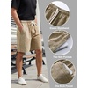 image:imageFlygo Mens 3 Pack Athletic Sweat Shorts Acid Washed Pants with Pockets  260Gsm Acid Washed Cotton Elastic Drawstring Waist Multi Pockets Retro Design 3Pack For Sports And Casual WearBlackdarkgreykhaki