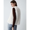image:imageFlygo Womens Sleeveless Fluffy Faux Fur Open Front Winter Vest  Soft Fluffy Faux Fur Fabric Sleeveless Cut Open Front Design Round Neckline Light Warm Outerwear Daily Party MatchingWhite