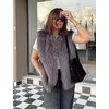 image:imageFlygo Womens Sleeveless Fluffy Faux Fur Open Front Winter Vest  Soft Fluffy Faux Fur Fabric Sleeveless Cut Open Front Design Round Neckline Light Warm Outerwear Daily Party MatchingTaupe