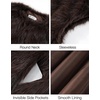 image:imageFlygo Womens Sleeveless Fluffy Faux Fur Open Front Winter Vest  Soft Fluffy Faux Fur Fabric Sleeveless Cut Open Front Design Round Neckline Light Warm Outerwear Daily Party MatchingBrown