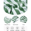 image:imageFlygo Womens Summer T Shirt Dress Cotton Striped Mini Shift Dress  Loose Fit Crewneck Short Sleeve Plain Solid Color Above Knee Length Two Side Pockets Short Vacation Beach Tunic SundressGreenwhite