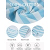 image:imageFlygo Womens Summer T Shirt Dress Cotton Striped Mini Shift Dress  Loose Fit Crewneck Short Sleeve Plain Solid Color Above Knee Length Two Side Pockets Short Vacation Beach Tunic SundressBluewhite