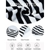 image:imageFlygo Womens Summer T Shirt Dress Cotton Striped Mini Shift Dress  Loose Fit Crewneck Short Sleeve Plain Solid Color Above Knee Length Two Side Pockets Short Vacation Beach Tunic SundressBlackwhite