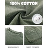 image:imageFlygo Boys Oversized Tshirt Acid Wash Vintage Cotton Crewneck 514Y  Acid Wash Cotton Tops Classic Crewneck Front Chest Pocket Vintage Texture Loose Short Sleeve Unisex Kids Casual TeesArmy