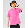 image:imageFlygo Boys Oversized Tshirt Acid Wash Vintage Cotton Crewneck 514Y  Acid Wash Cotton Tops Classic Crewneck Front Chest Pocket Vintage Texture Loose Short Sleeve Unisex Kids Casual TeesRose