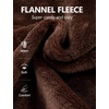 image:imageFlygo Mens Sherpa Lined Flannel Long Bathrobe Sleepwear with HoodieCoffee