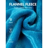 image:imageFlygo Mens Sherpa Lined Flannel Long Bathrobe Sleepwear with HoodieTurquoise