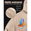 image:imageFlygo Winter Cropped Puffer Jacket Coats for Women 2026  Cute Short Warm Quilted Jackets Outerwear with Zip Pockets Long Sleeve Stand Collar Full Zip Loose Fit for Cold WeatherKhaki