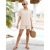image:imageFlygo Women Casual 2 Piece Outfits Cotton Pajama Set Lounge Sets SleepwearApricot
