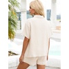 image:imageFlygo Women Casual 2 Piece Outfits Cotton Pajama Set Lounge Sets SleepwearApricot