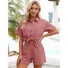 image:imageFlygo Women Casual 2 Piece Outfits Cotton Pajama Set Lounge Sets SleepwearCoral Pink