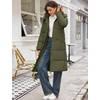 image:imageFlygo Womens Long Hooded Puffer Coat Thickened Winter Down Parka JacketArmy