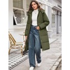 image:imageFlygo Womens Long Hooded Puffer Coat Thickened Winter Down Parka JacketArmy