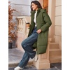 image:imageFlygo Womens Long Hooded Puffer Coat Thickened Winter Down Parka JacketArmy
