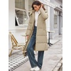 image:imageFlygo Womens Long Hooded Puffer Coat Thickened Winter Down Parka JacketKhaki