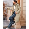 image:imageFlygo Womens Long Hooded Puffer Coat Thickened Winter Down Parka JacketKhaki