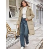 image:imageFlygo Womens Long Hooded Puffer Coat Thickened Winter Down Parka JacketKhaki