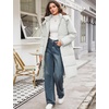 image:imageFlygo Womens Long Hooded Puffer Coat Thickened Winter Down Parka JacketLight Grey