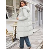 image:imageFlygo Womens Long Hooded Puffer Coat Thickened Winter Down Parka JacketLight Grey