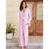 image:imageFlygo Womens Striped 2 Piece Pajama Sets Ruffle Cotton Sleepwear  Long Sleeve Button Down V Neck Notch Collar Straight Leg Elastic Waist with Drawstring Pockets Cute Y2K Pjs Lounge SetsRose