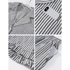 image:imageFlygo Womens Striped 2 Piece Pajama Sets Ruffle Cotton Sleepwear  Long Sleeve Button Down V Neck Notch Collar Straight Leg Elastic Waist with Drawstring Pockets Cute Y2K Pjs Lounge SetsBlack