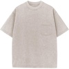 image:imageFlygo Boys Oversized Tshirt Acid Wash Vintage Cotton Crewneck 514Y  Acid Wash Cotton Tops Classic Crewneck Front Chest Pocket Vintage Texture Loose Short Sleeve Unisex Kids Casual TeesBeige
