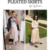 image:imageFlygo Womens Elastic High Waist Flowy Pleated Midi Skirt  Lightweight Chiffon Fabric Stretch Smocked High Waist Flowy Pleated Silhouette Elegant Midi Length for Office Daily WearChampagne