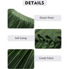 image:imageFlygo Womens Elastic High Waist Flowy Pleated Midi Skirt  Lightweight Chiffon Fabric Stretch Smocked High Waist Flowy Pleated Silhouette Elegant Midi Length for Office Daily WearGreen