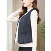 image:imageFlygo Womens Lightweight Slim Fit Single Breasted Fleece Lined Quilted Puffer VestBlack