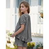 image:imageFlygo Girls Cotton Gingham Sets Cute Summer Outfits Shorts Set 514 YearsBlack