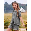 image:imageFlygo Girls Cotton Gingham Sets Cute Summer Outfits Shorts Set 514 YearsBlack